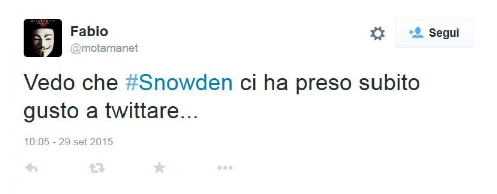 Edward Snowden approda su Twitter: migliaia di follower in poche ore