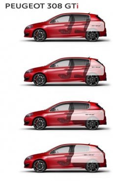 La gamma con due livelli di potenza, idea 308 Gti