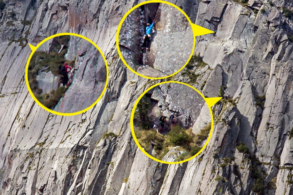 Mimetizzati sulle Dolomiti: la parete rocciosa nasconde gli alpinisti 