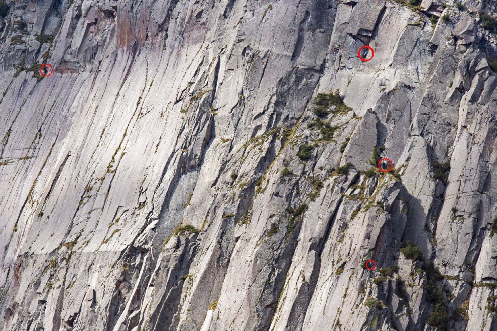 Mimetizzati sulle Dolomiti: la parete rocciosa nasconde gli alpinisti 