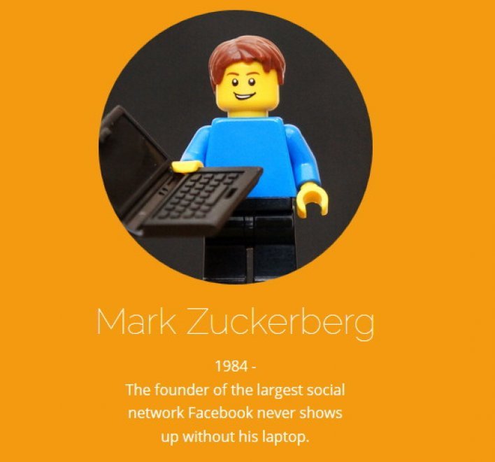 Zuckerberg, Jobs & Co. diventano personaggi Lego
