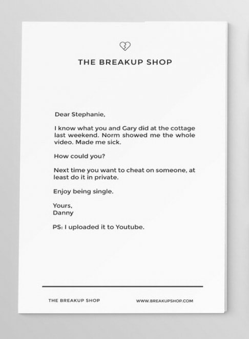 The Breakup Shop, il sito che lascia il tuo partner al posto tuo