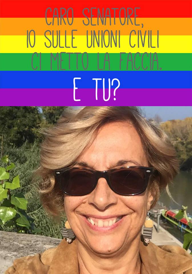 Unioni civili, #iocimettolafaccia e Sgarbi fa la Gioconda