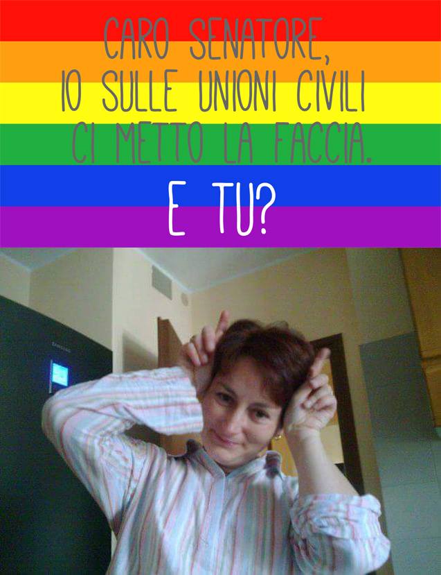 Unioni civili, #iocimettolafaccia e Sgarbi fa la Gioconda