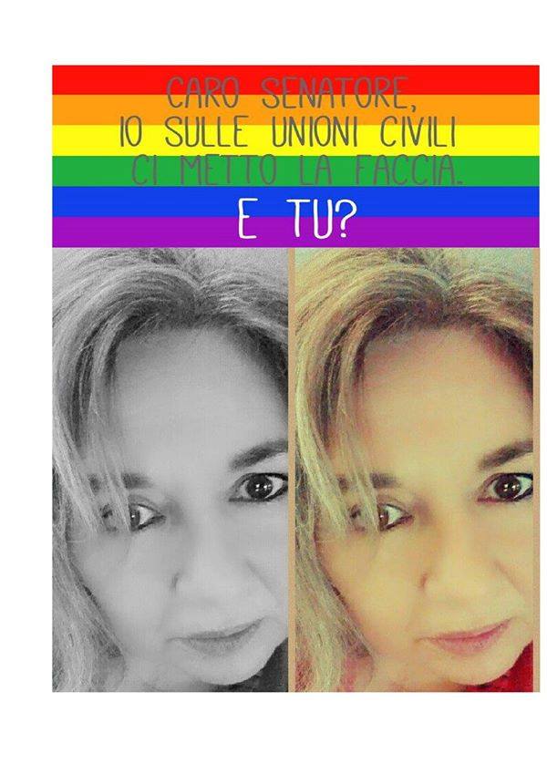 Unioni civili, #iocimettolafaccia e Sgarbi fa la Gioconda
