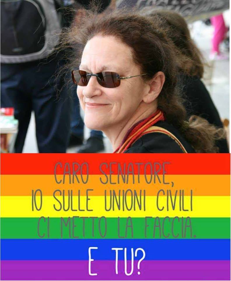 Unioni civili, #iocimettolafaccia e Sgarbi fa la Gioconda
