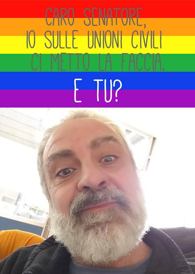 Unioni civili, #iocimettolafaccia e Sgarbi fa la Gioconda
