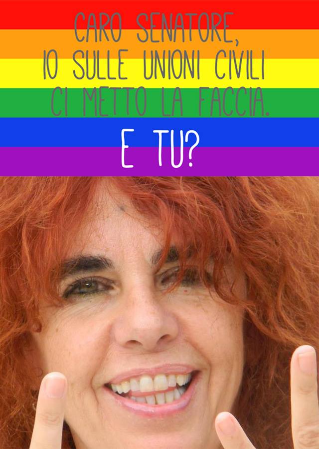 Unioni civili, #iocimettolafaccia e Sgarbi fa la Gioconda
