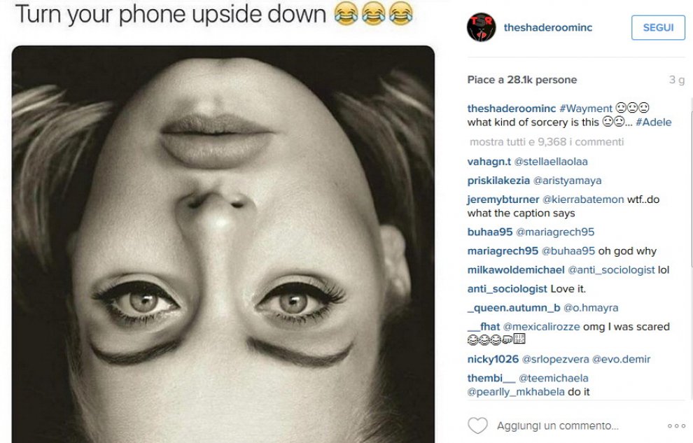 Cosa c'è che non va in questa foto? Il ritratto capovolto di Adele
