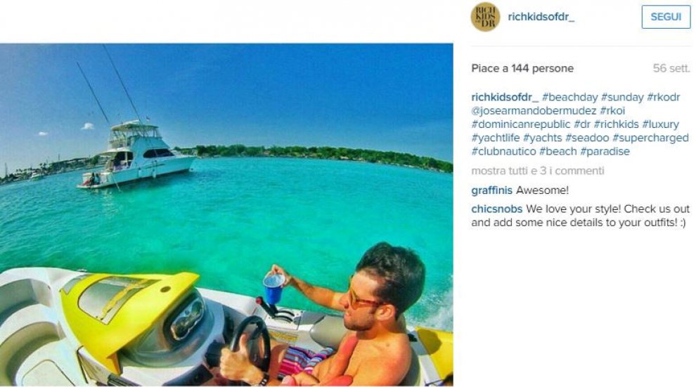 Ai Rich Kids dei Caraibi piace l'elicottero: perfino per andare in spiaggia