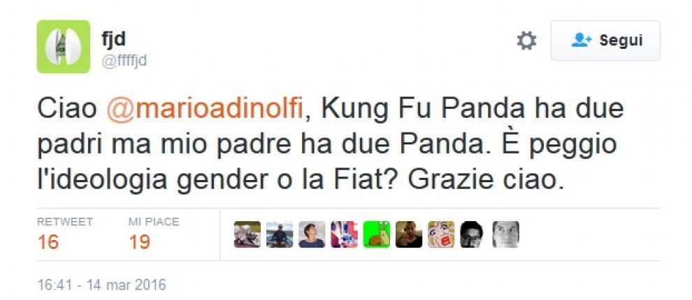 Adinolfi contro Kung Fu Panda: "Fa il lavaggio del cervello ai bambini"