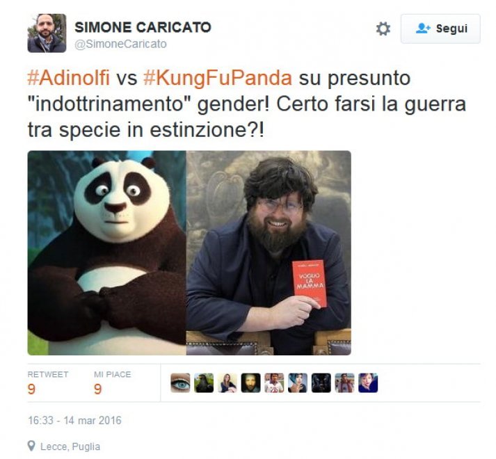 Adinolfi contro Kung Fu Panda: "Fa il lavaggio del cervello ai bambini"