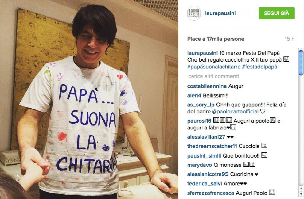 La Festa del papà è social: gli auguri dei vip 