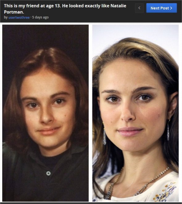 ''Ecco il mio fidanzato, quando era il sosia di Natalie Portman'', lo scatto è virale