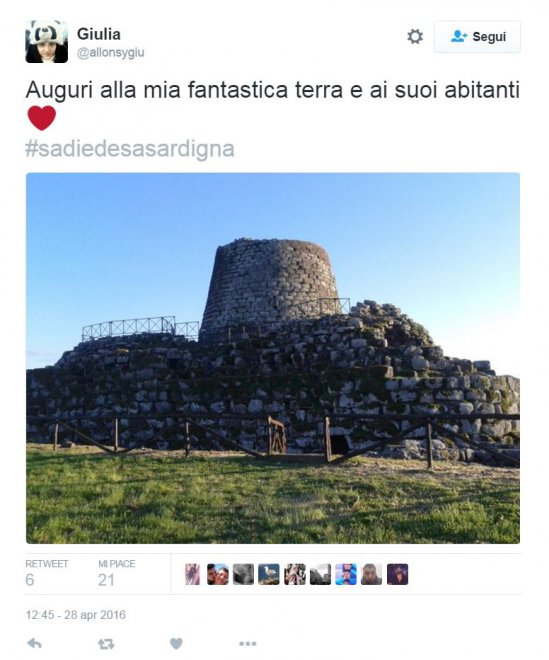 Spiagge, nuraghi e quattro mori: l'orgoglio sardo su Twitter per #SaDieDeSaSardigna 