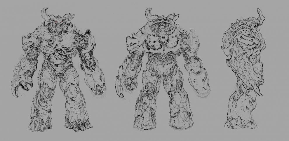 Doom, l'artwork dei demoni del nuovo gioco Bethesda