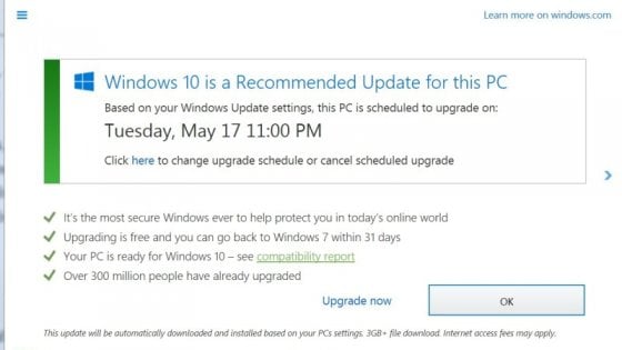 Windows 10, aggiornamento quasi "forzato"