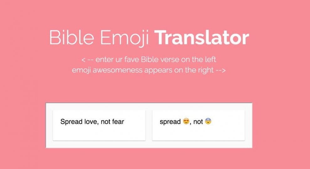 La Bibbia in emoji: su Twitter i post ''sacri'' con le faccine