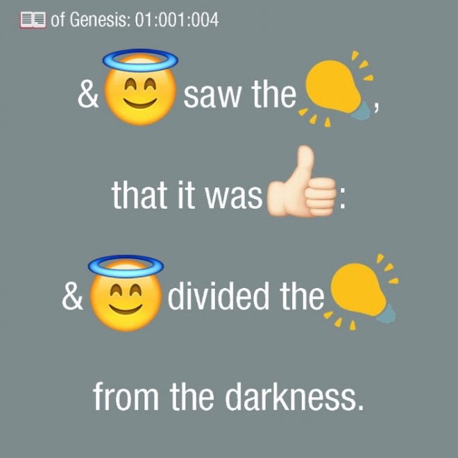 La Bibbia in emoji: su Twitter i post ''sacri'' con le faccine