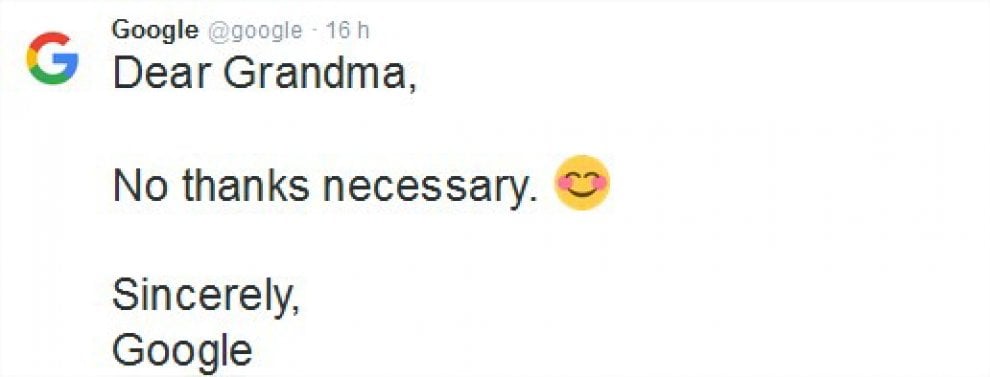 La nonna che chiede 'per favore' a Google: tweet del nipote è virale