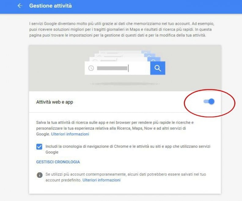 My Activity, ecco come conoscere e cancellare ciò che Google sa di te