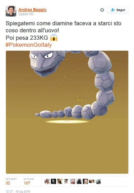 Pokémon Go è in Italia: le reazioni su Twitter