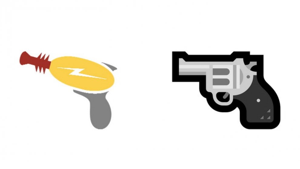 Nuovi emoji: Microsoft sceglie la pistola