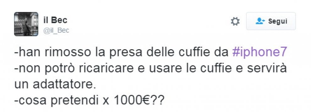 iPhone 7, "Se non stampa banconote non mi serve": l'ironia è social