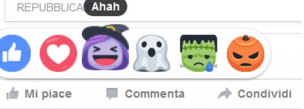 Streghe e fantasmi: per Halloween le reazioni di Facebook diventano 'mostruose'