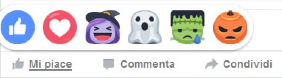 Streghe e fantasmi: per Halloween le reazioni di Facebook diventano 'mostruose'