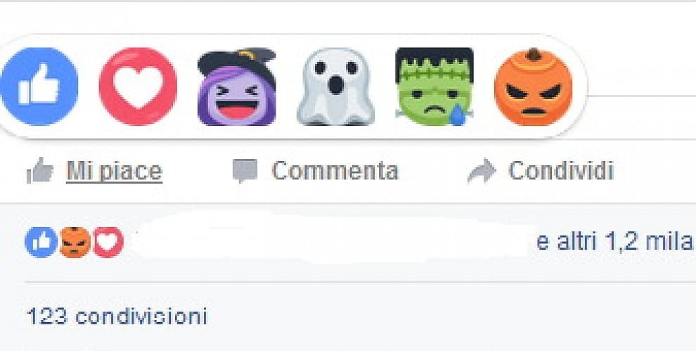 Streghe e fantasmi: per Halloween le reazioni di Facebook diventano 'mostruose'