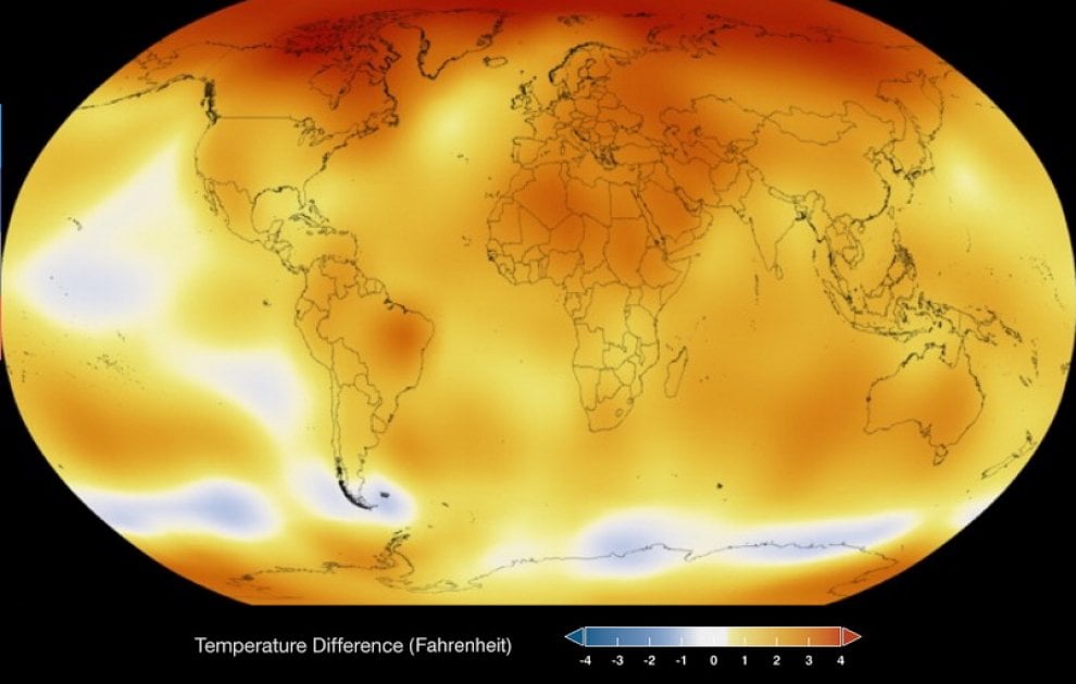 Clima: 1884-2014, il riscaldamento globale secondo la Nasa