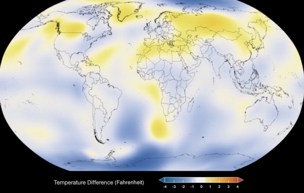 Clima: 1884-2014, il riscaldamento globale secondo la Nasa