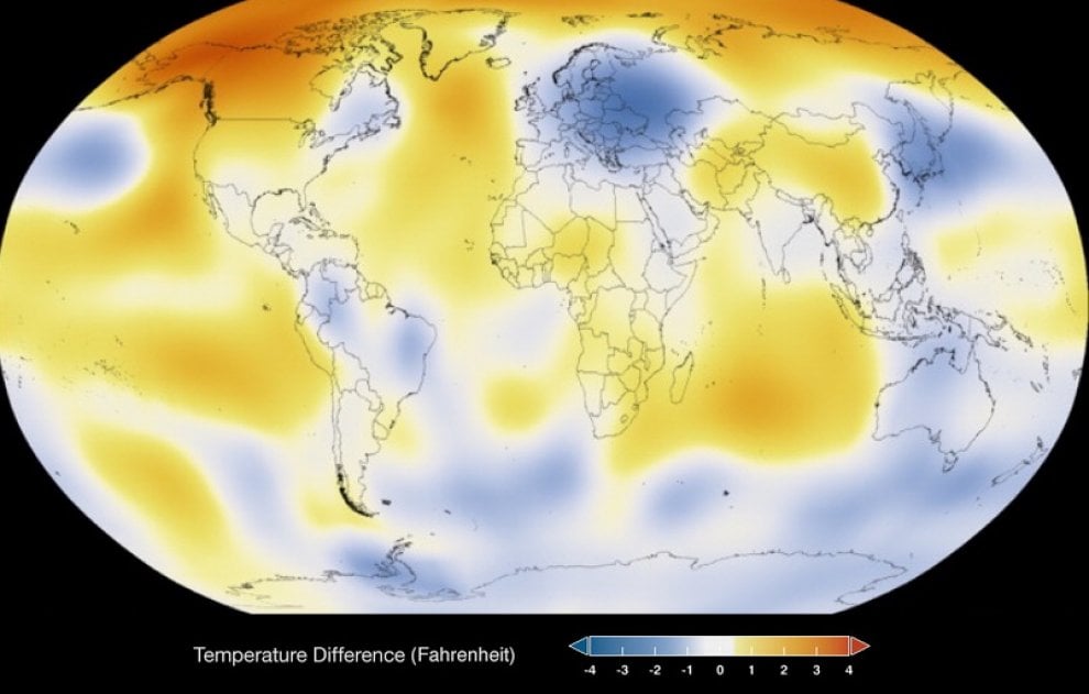 Clima: 1884-2014, il riscaldamento globale secondo la Nasa