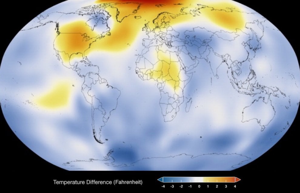 Clima: 1884-2014, il riscaldamento globale secondo la Nasa