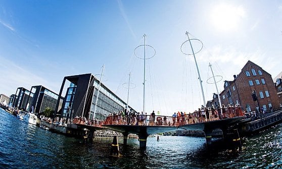 Il ponte girevole nel centro di Copenhagen