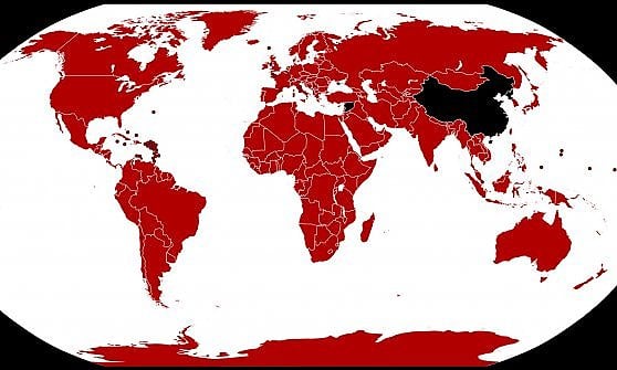 La mappa del mondo: in rosso i Paesi dove Netflix &egrave; disponibile 