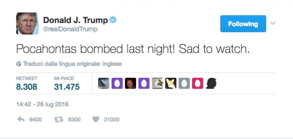 Donald Trump, 10 insulti su Twitter