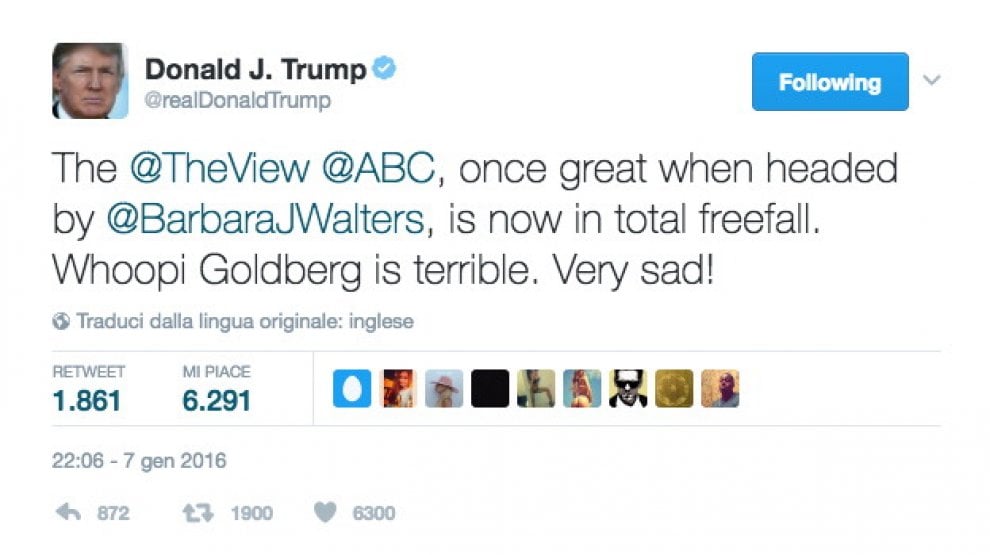 Donald Trump, 10 insulti su Twitter