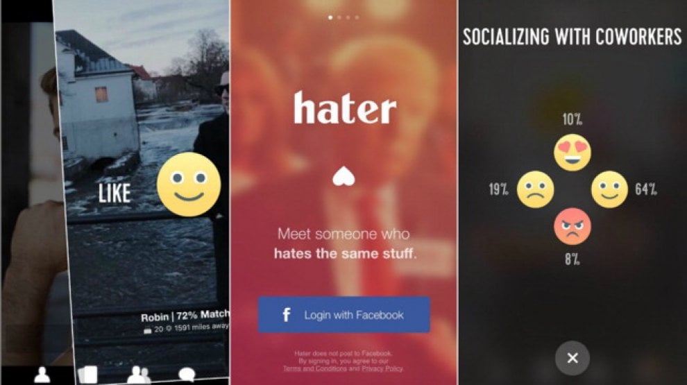 Hater, l'app che capovolge il dating: a unire è l'odio