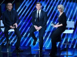 Sanremo, Totti superstar. E Robbie Williams bacia Maria