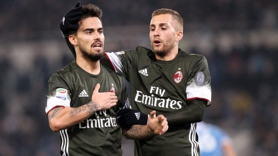 Risultati immagini per lazio milan 1-1 suso