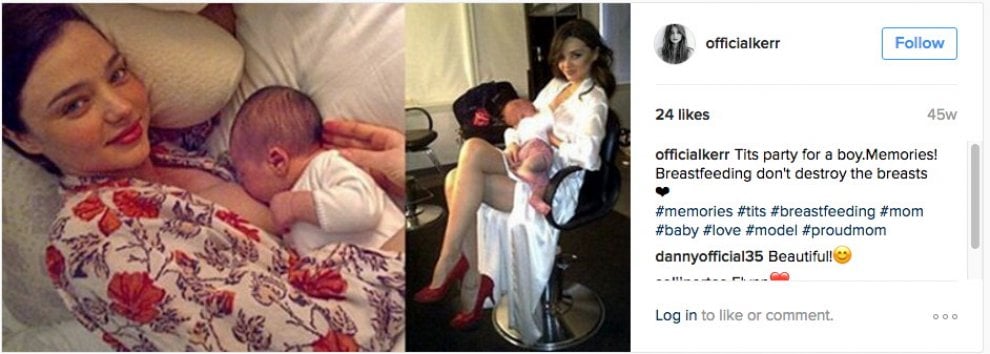 Da Tamara a Gisele, l'allattamento diventa social
