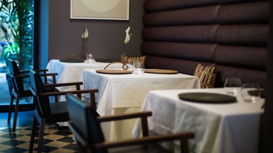 La sala del ristorante Il Pagliaccio di Roma