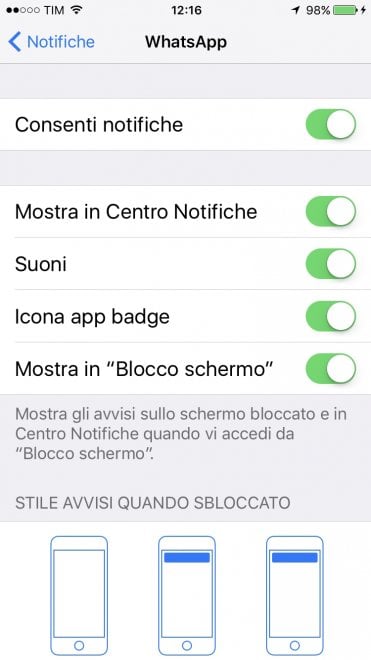 WhatsApp, come gestire le notifiche