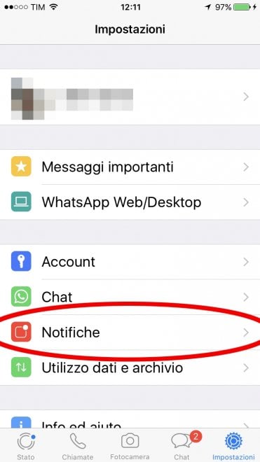 WhatsApp, come gestire le notifiche