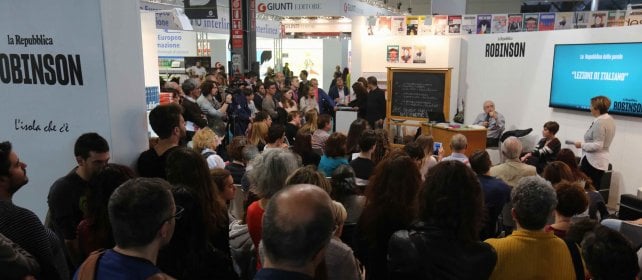 Robinson saluta con Magrelli, Briga e Pericoli Marzano e Siti, faccia a faccia sul libro scandalo