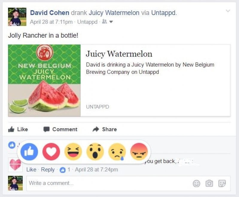 Facebook, le emoji ora anche nei commenti