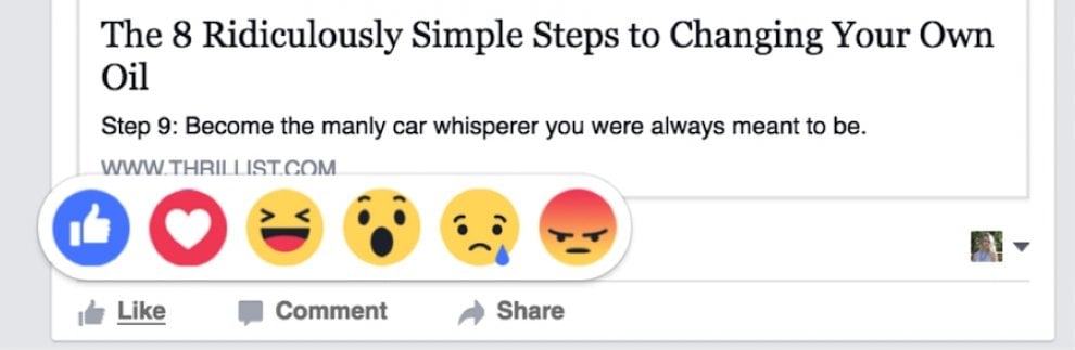 Facebook, le emoji ora anche nei commenti
