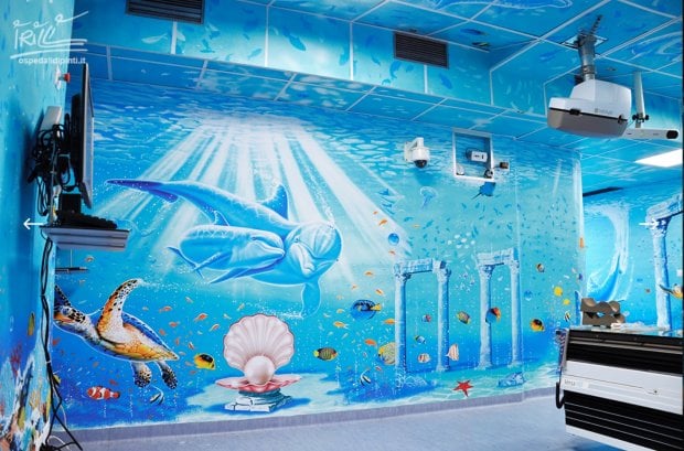 Radioterapia pediatrica: il bunker diventa un acquario